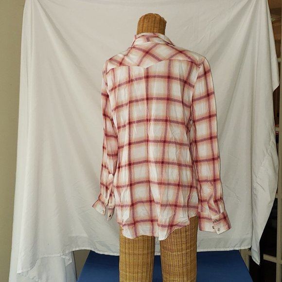 Ladies COTTON & RYE OUTFITTERS Button Down Shirt w/Pearl Buttons - L - Picture 3 of 4